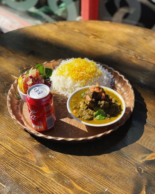 Ghormeh Sabzi Served at Shandiz Restaurant in Sunderland