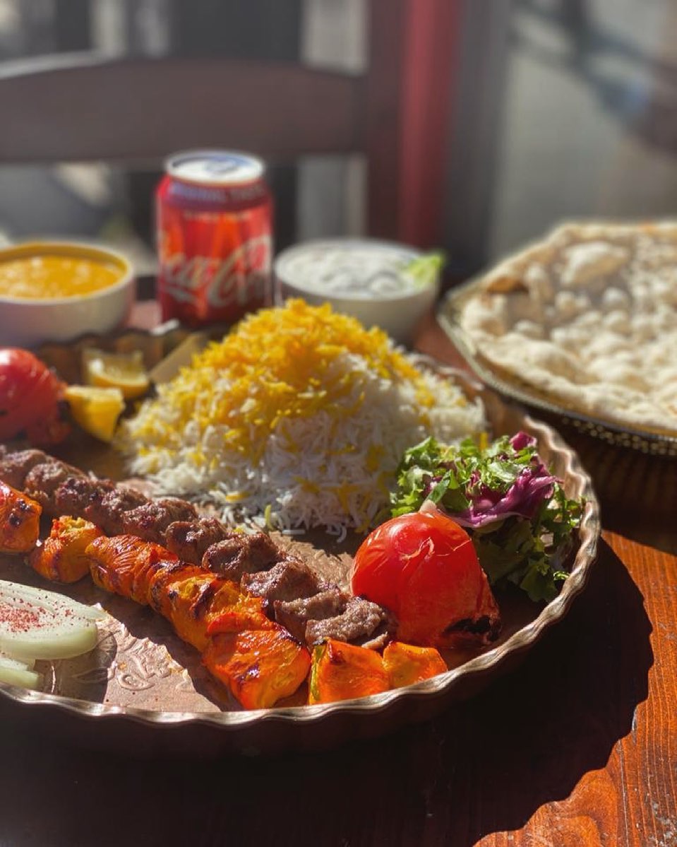 Persian Koobideh Kebab Served at Shandiz Restaurant in Sunderland